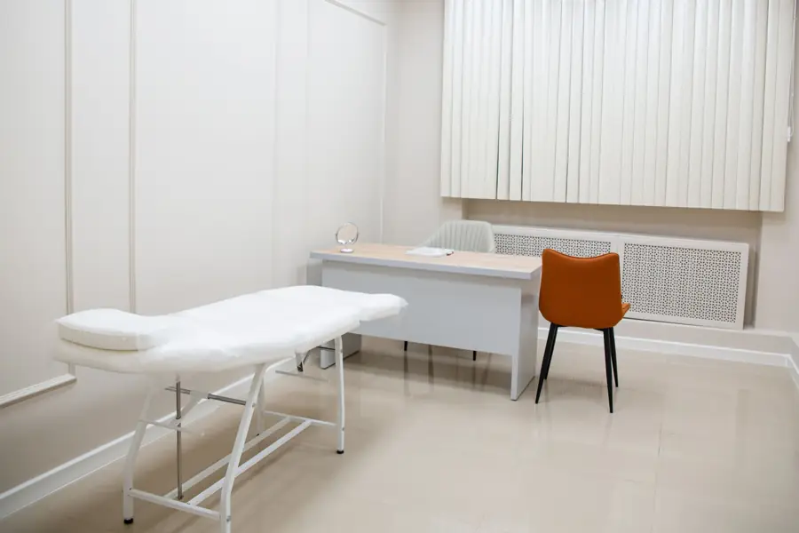Treatment room with polished floor after a deep clean